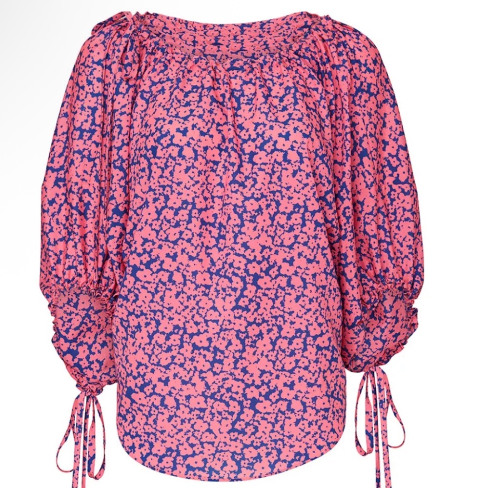 Derek Lam Collection Abstract Balloon Blouse Sz 14/16 (Italian size 44)